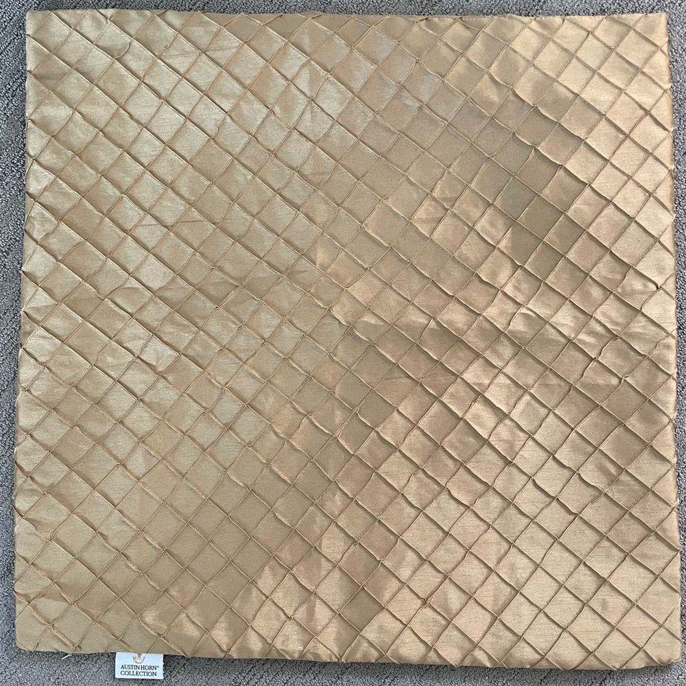 Austin Horn Gold Quilted Euro Sham Covers - Set of 2